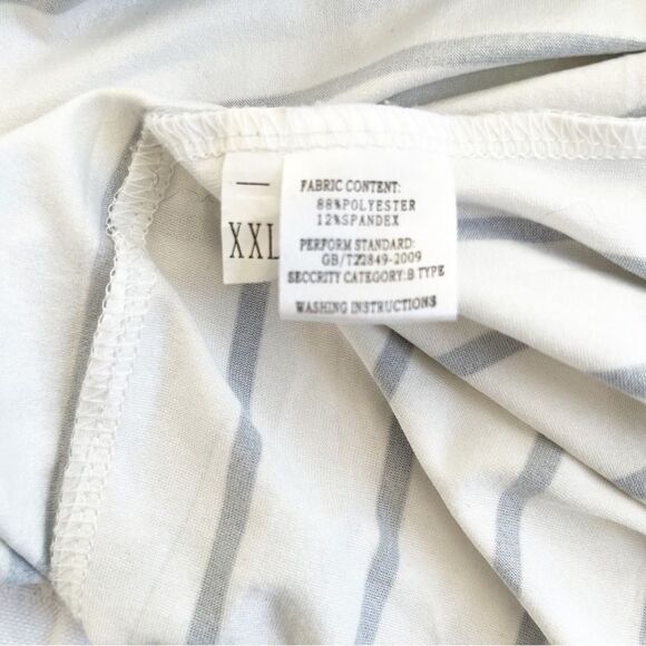 Striped Black and White Maxi Dress - Picture 6 of 7